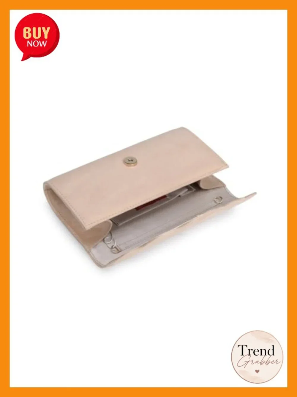 Faux Suede Evening Clutch Bag with Scalloped Wave Flap - Formal Wedding Party